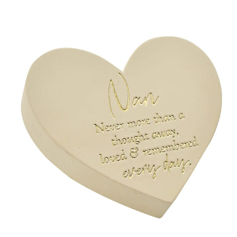 Nan Graveside Heart Plaque