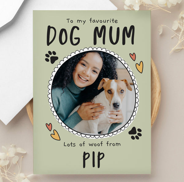 Personalised From the Dog Photo Upload Card