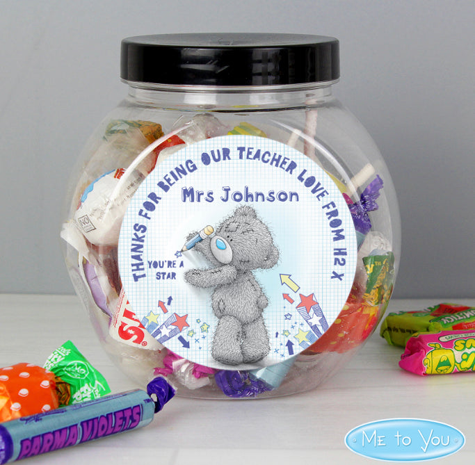 Personalised Me To You Teacher Sweets Jar