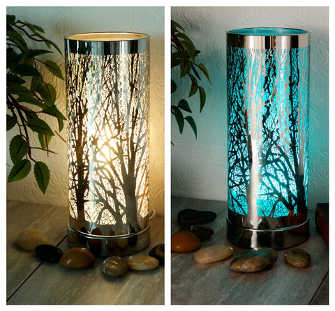 Silver Tree Colour Changing Aroma Lamp