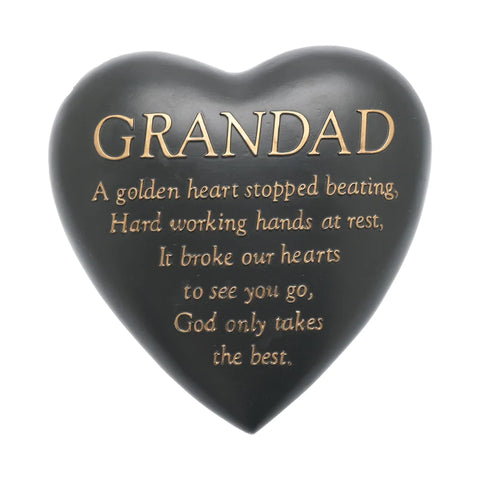 Grandad Graveside Heart Plaque