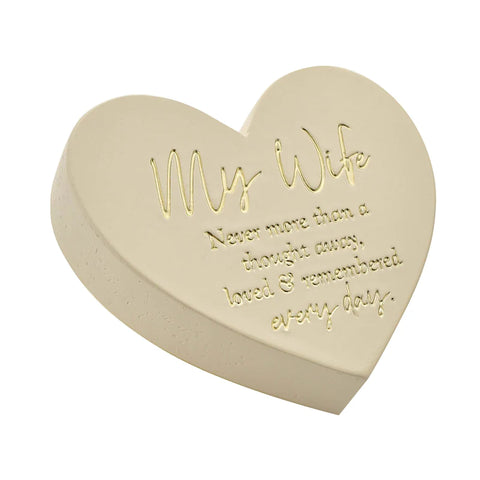 Wife Graveside Heart Plaque