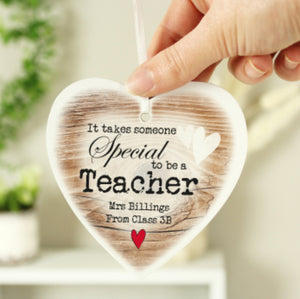 Personalised Someone Special Wooden Heart Shaped Decoration