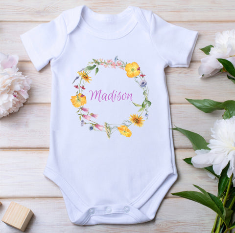 Personalised Colourful Flowers Vest