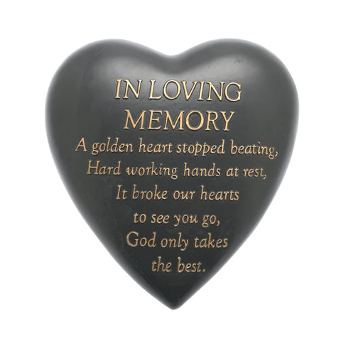 In Loving Memory Graveside Heart Plaque