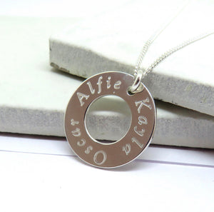 Sterling Silver Personalised Eternity Necklace