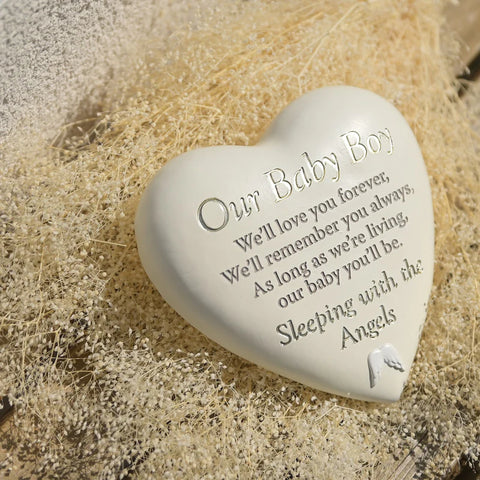 Our Baby Boy Graveside Heart Plaque