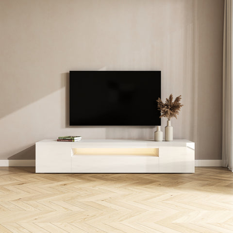 White LED Tv Cabinet