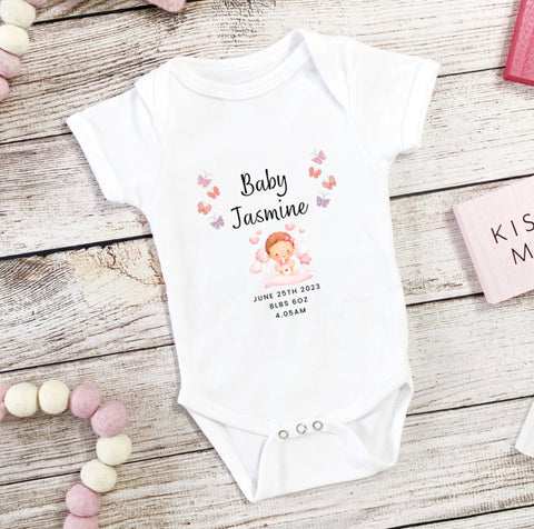 Personalised Pastel Baby Girl Vest