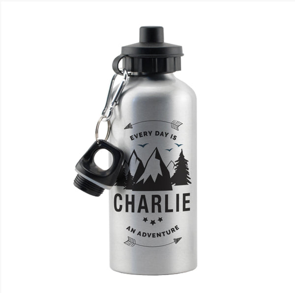 Personalised Adventure Silver Drinks Bottle