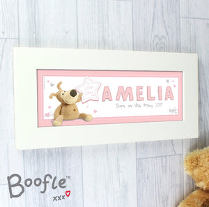 Personalised Boofle It's a Girl Name Frame