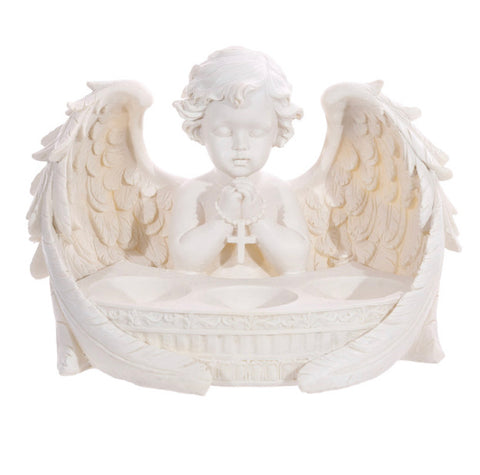 Decorative Cherub Praying Triple Tea Light Holder