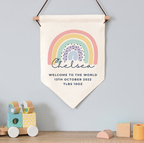 Personalised Rainbow Hanging Banner