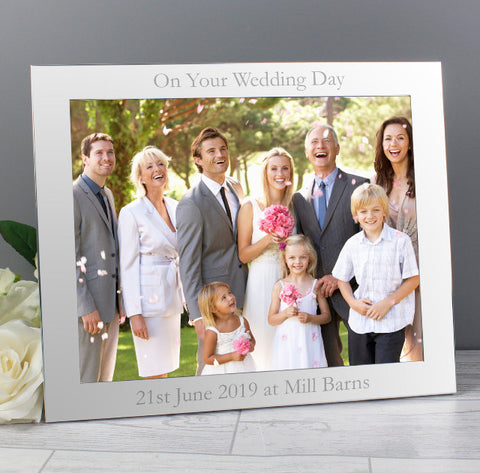 Personalised 10x8 Landscape Silver Photo Frame