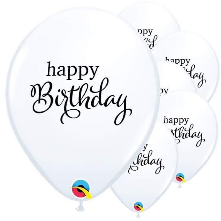 White Birthday Balloons