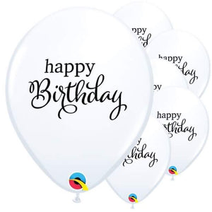 White Birthday Balloons