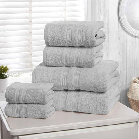 6 Piece Hotel Quality Towel Bale - Silver