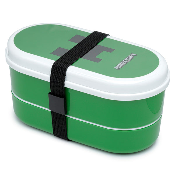 Minecraft Creeper Lunchbox With Fork & Spoon
