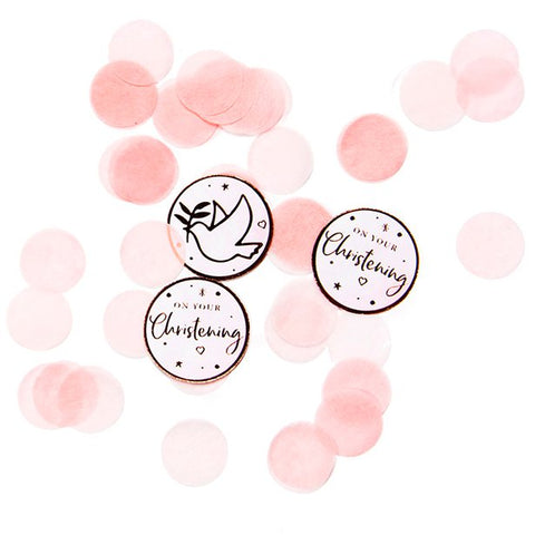 On Your Christening Pink Table Confetti