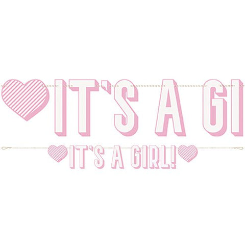 It's A Girl Paper Banner