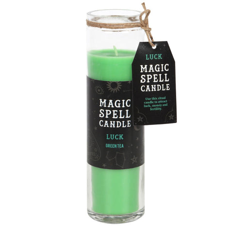 Green Tea ‘Luck’ Spell Tube Candle