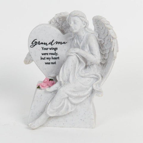 Thoughts Of You Graveside Angel & Heart - Grandma