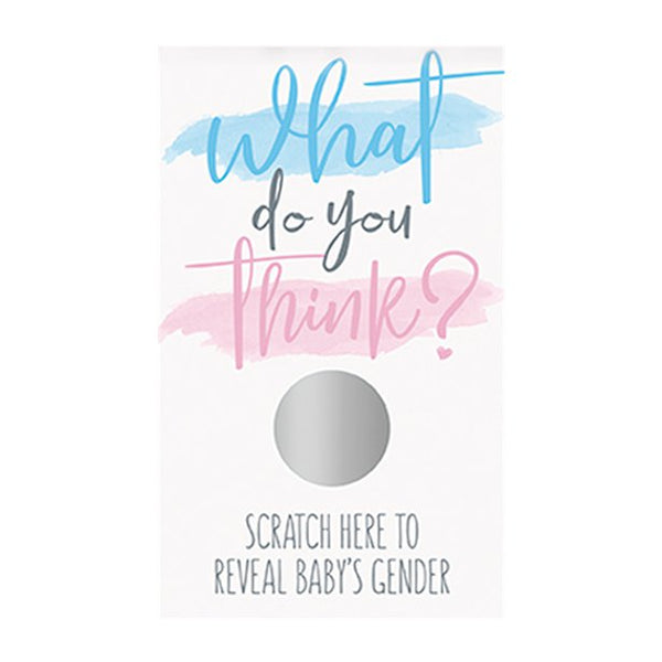 What Do You Think Gender Reveal Scratch Card - Boy