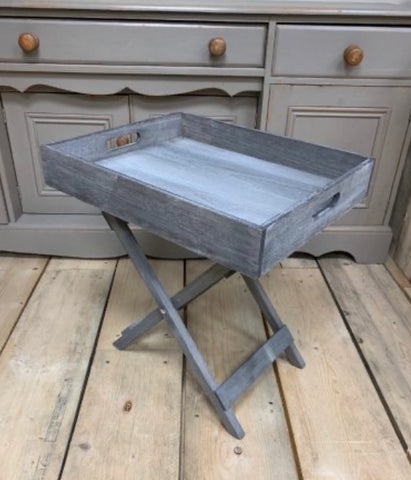 Grey Wood Table Tray