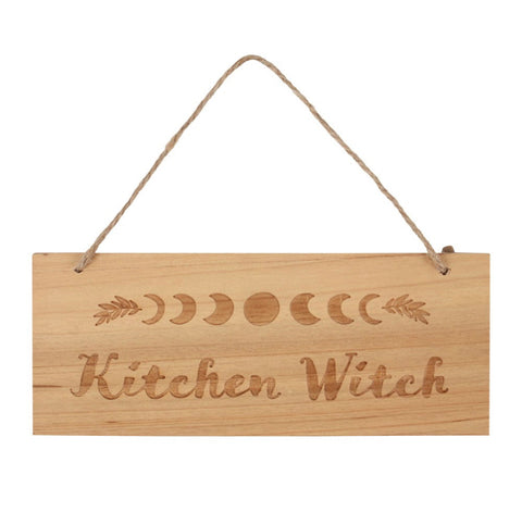 Kitchen Witch Engraved Hanging Sign