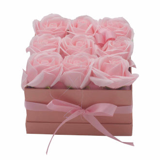 9 Pink Roses Flower Soap Bouquet