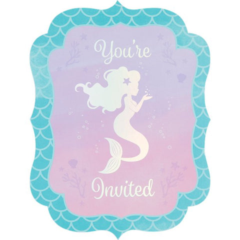 Mermaid Shine Iridescent Invites