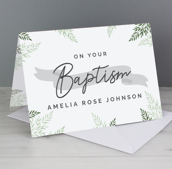 Personalised Baptism Card