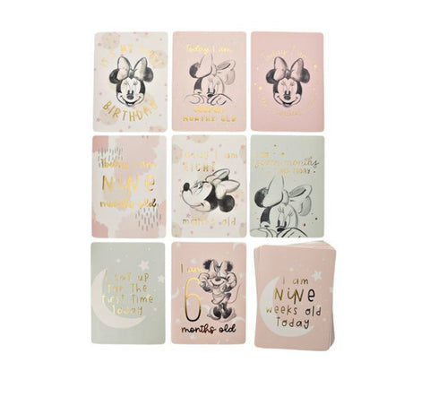 Minnie Mile Stone Cards - Pink