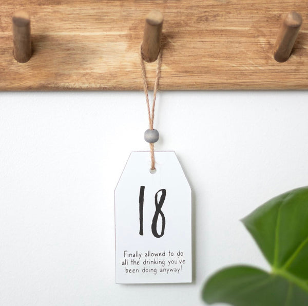 18 Milestone Birthday Hanging Sign