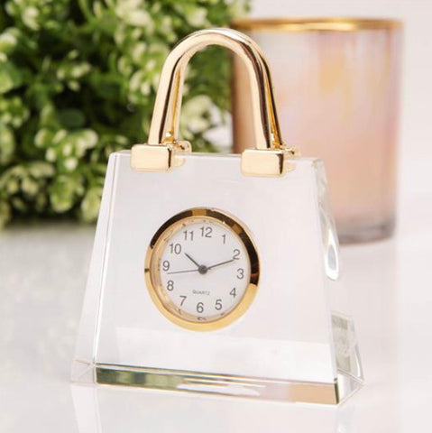 William Widdop Miniature Glass Clock - Handbag