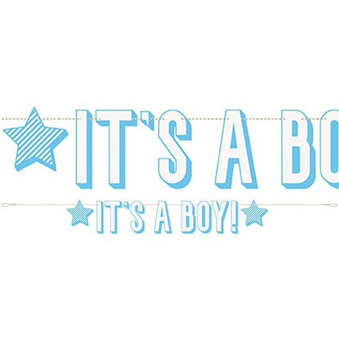 It's A Boy Paper Banner