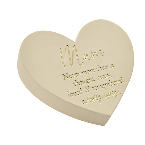 Mum Graveside Heart Plaque