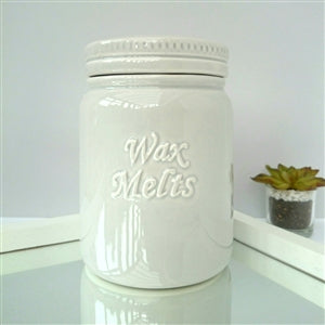 Ceramic Wax Melts Storage Jar - Grey