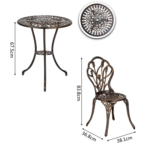 Tulip Bistro Table & Chairs Set