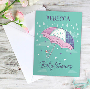 Personalised Baby Shower Umbrella Card