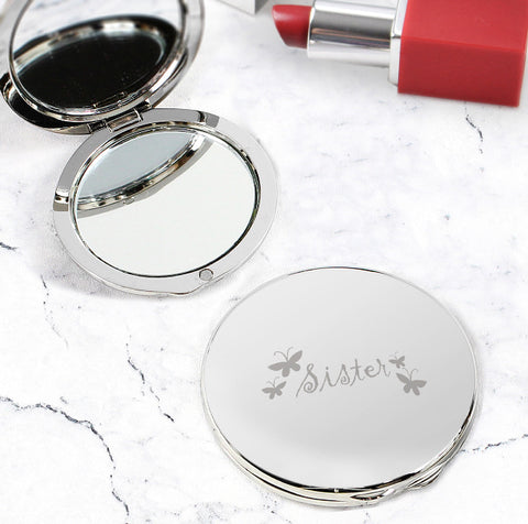 Sister Round Compact Mirror