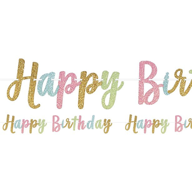 Confetti Fun 'Happy Birthday' Glitter Letter Banner