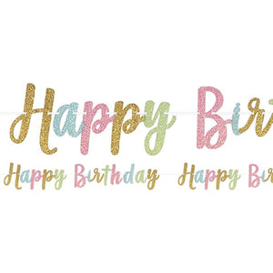 Confetti Fun 'Happy Birthday' Glitter Letter Banner