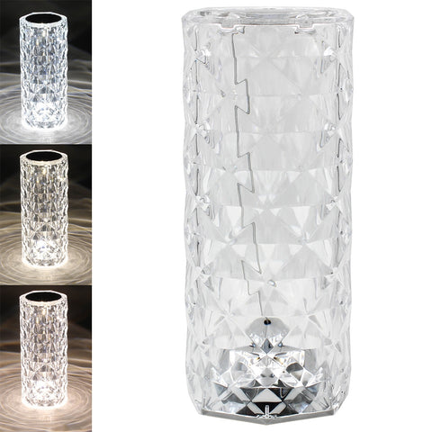 LED Rose Ice Diamond Lamp - White