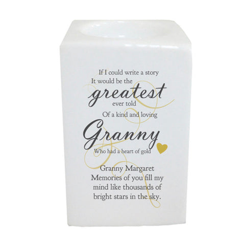 Memorial Greatest Story Square Tea Light Holder