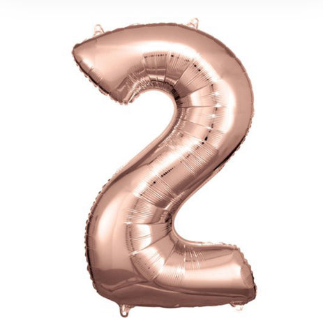 Rose Copper Number 2 Balloon