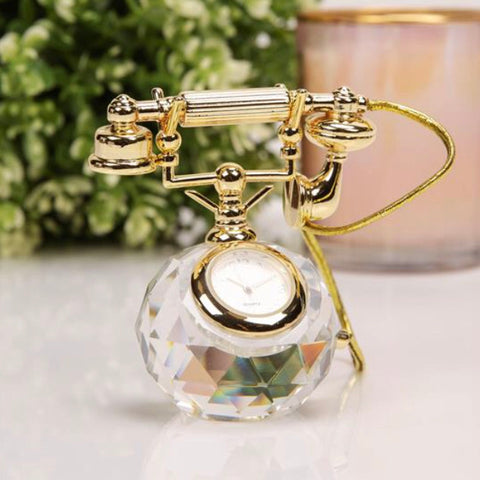William Widdop Miniature Glass Clock - Telephone