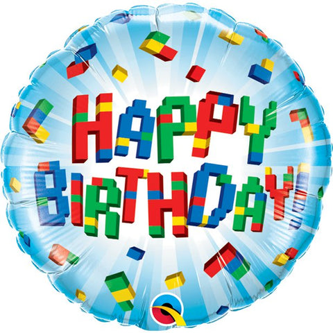 'Happy Birthday' Exploding Blocks Balloon