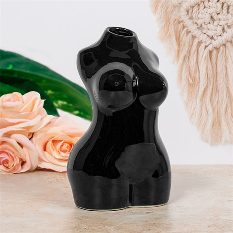 Upper Body Vase - Black