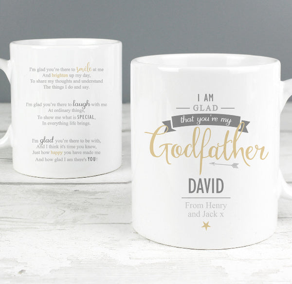 Personalised I Am Glad... Godfather Mug